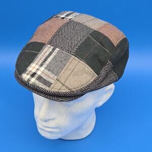 Boston Scally Co. The Lad Patchwork Edition Flat Cap Newsboy Hat XL
